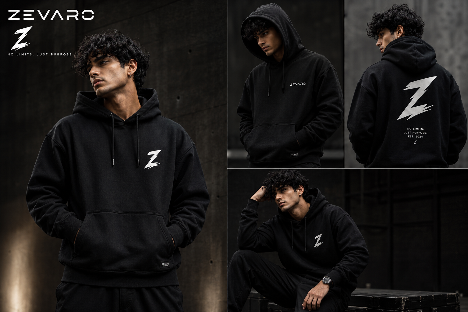 Hoodies Zevaro streetwear editorial